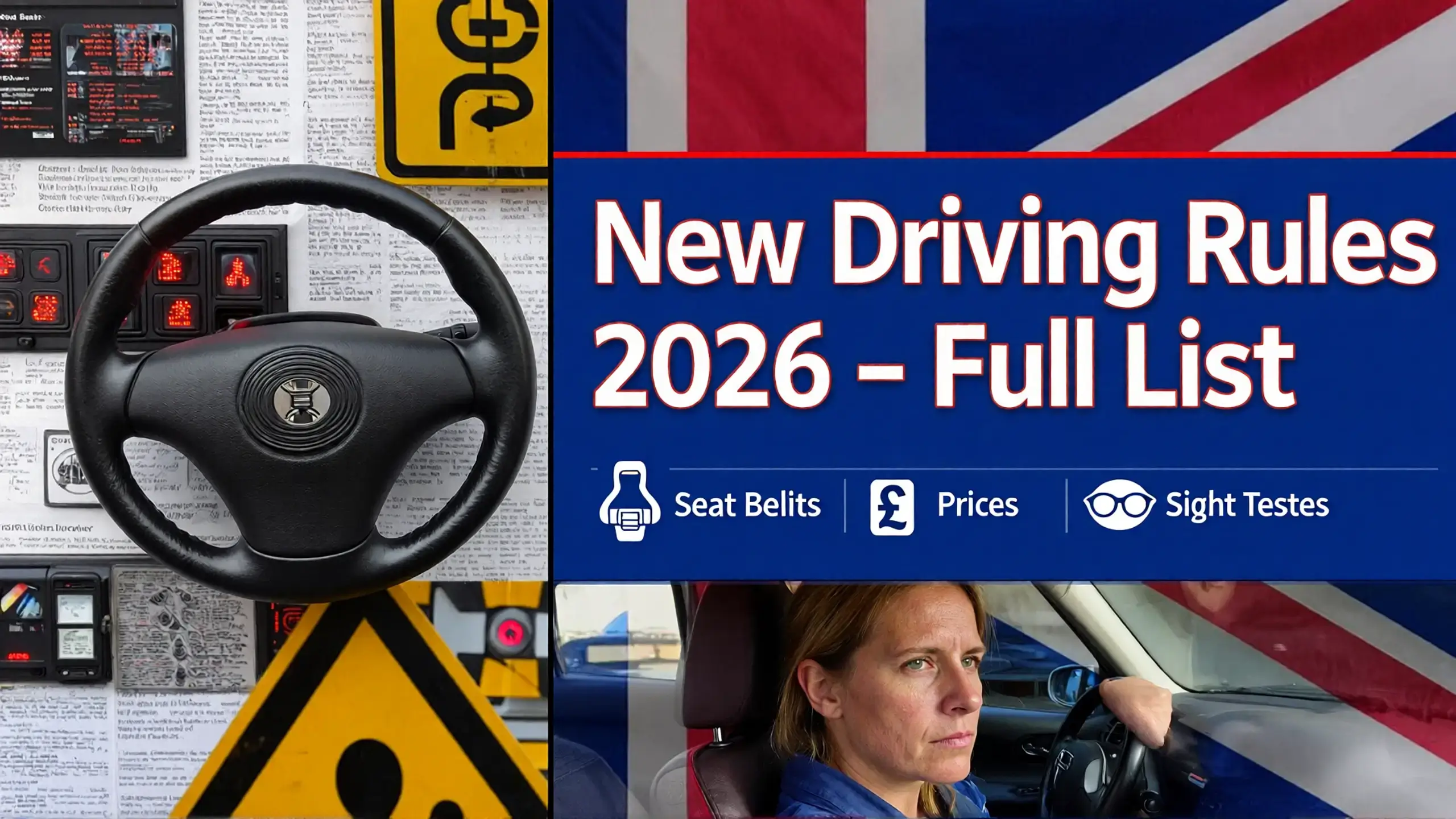 Drivers Face a Raft of New Rules in 2026 – Seat Belts, Prices, Tax, Sight Tests (Full List)