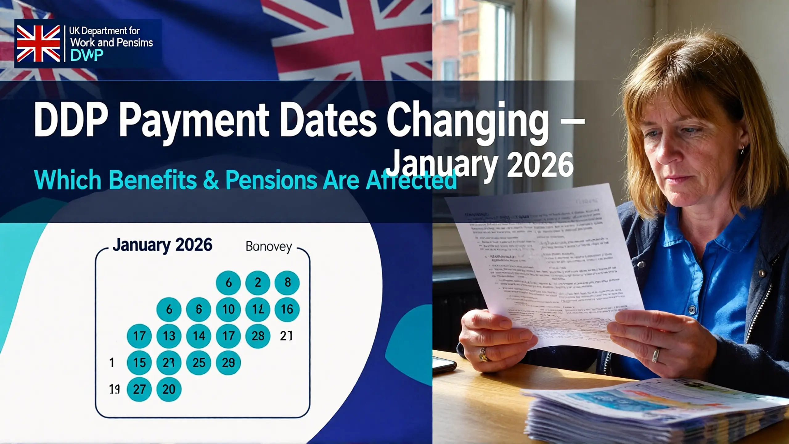DWP Payment Dates Changing in January 2026 – Which Benefits and Pensions Are Affected