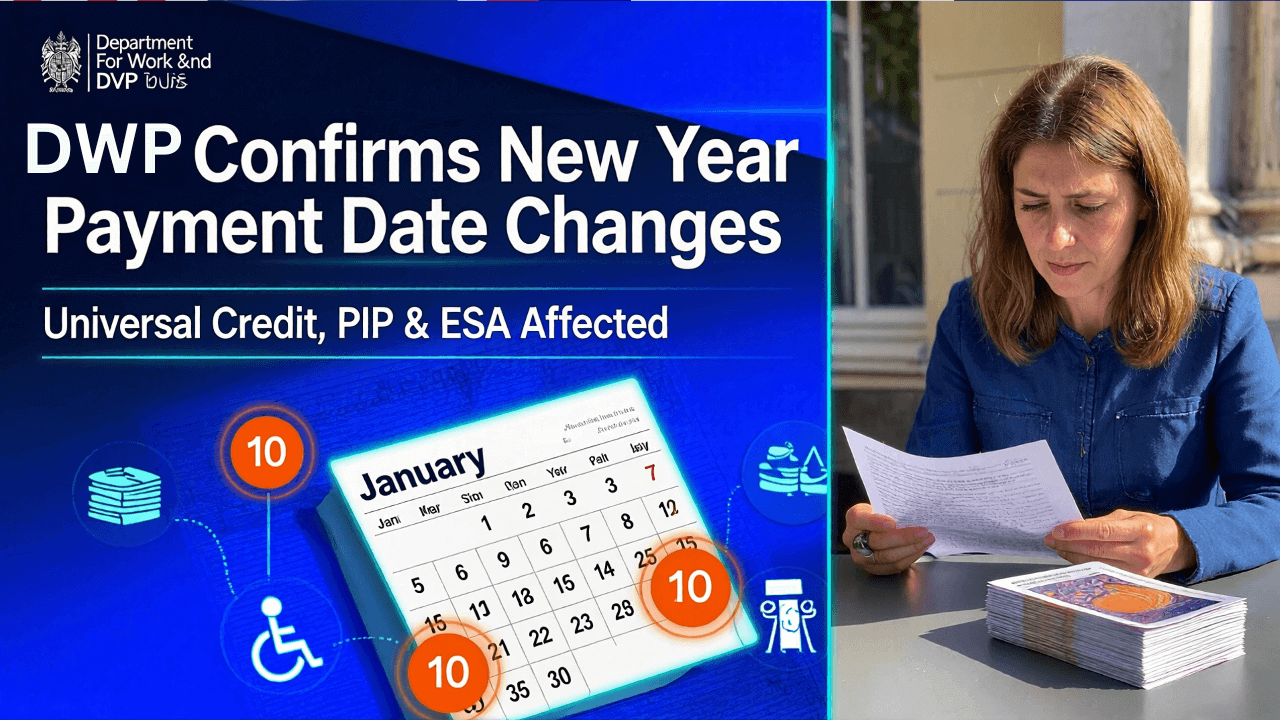 DWP Confirms New Year Payment Date Changes for Universal Credit, PIP and ESA