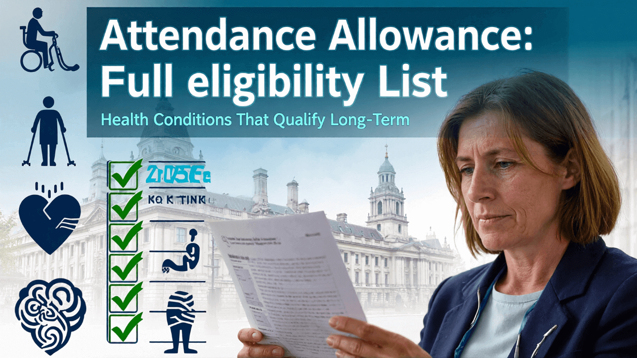 Full List: Health Conditions That Qualify for Long-Term Attendance Allowance