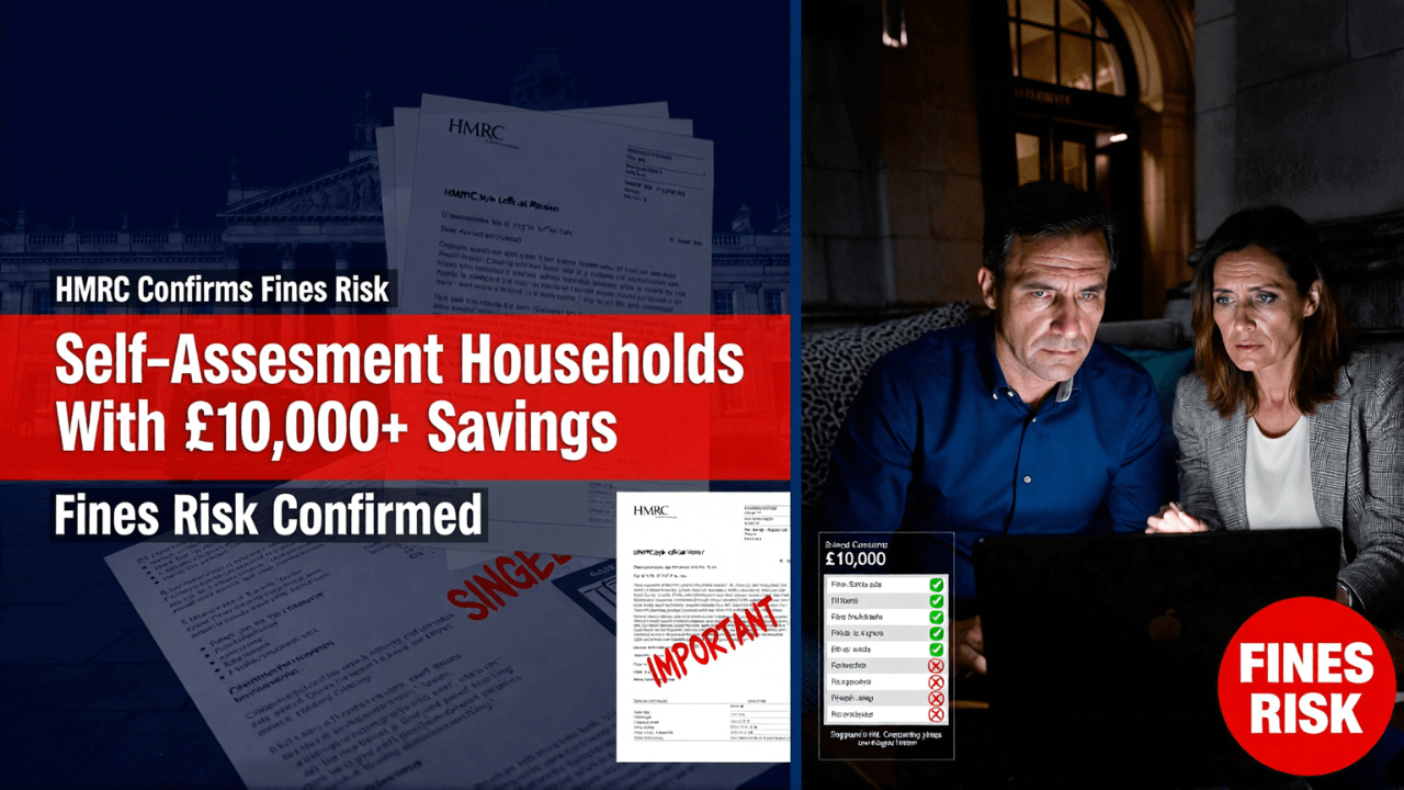 HMRC Confirms Fines Risk for Self‑Assessment Households With £10,000 in Savings