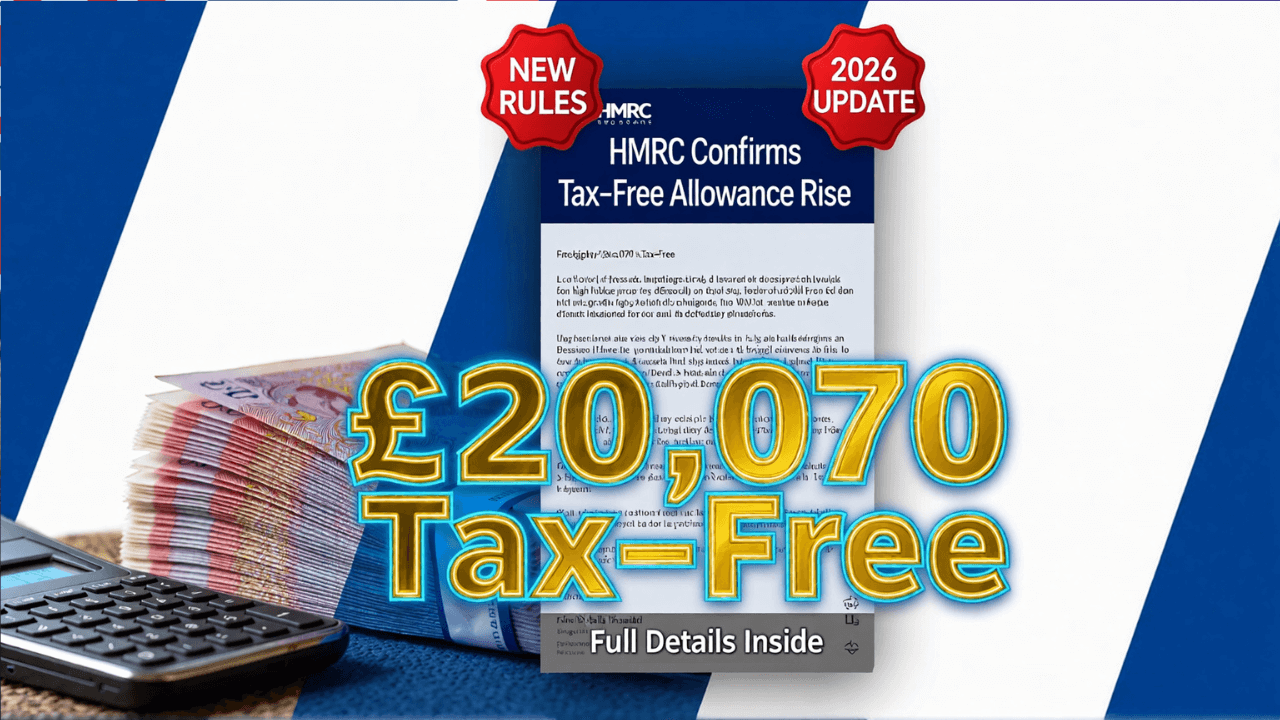 HMRC Confirms Tax-Free Personal Allowance Rise to £20,070 — Full Details Inside