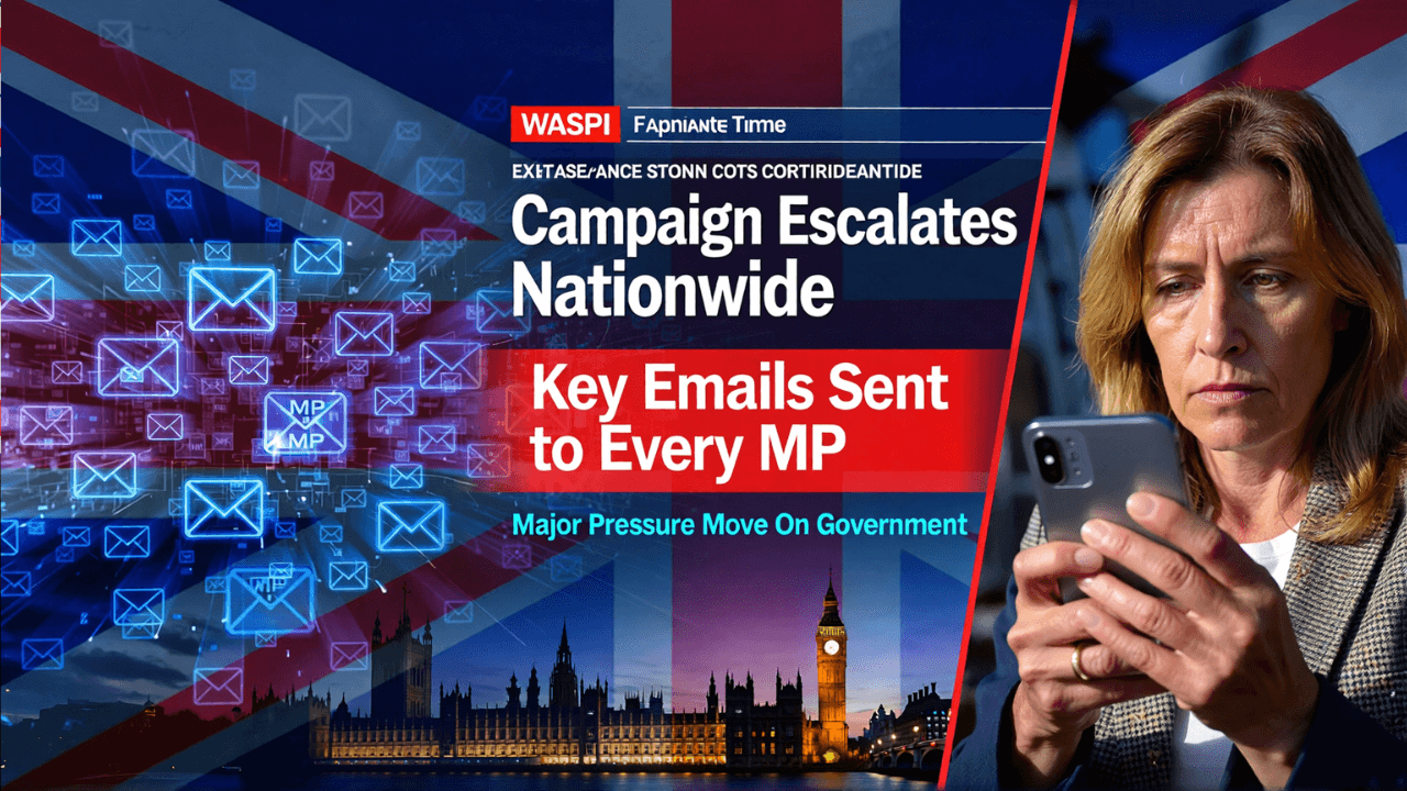 WASPI Campaign Escalates Nationwide – Key Emails Sent to Every MP in Major Pressure Move